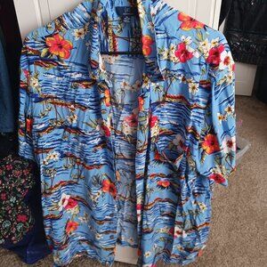 XL Mens Hawaiian Shirt Multicolored